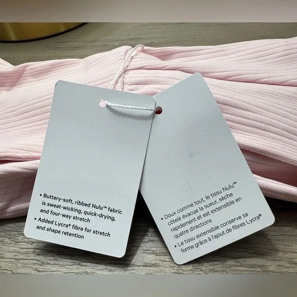 NWT Lululemon Women's Ribbed Nulu Twist-Front Headband-Strawberry Milkshake - Picture 6 of 8